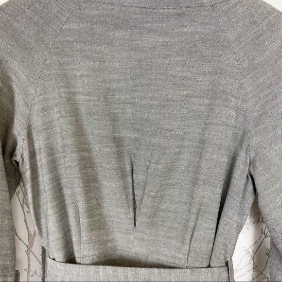 APOSTROPHE Gray Cotton Belted Car Coat Small - Picture 10 of 12